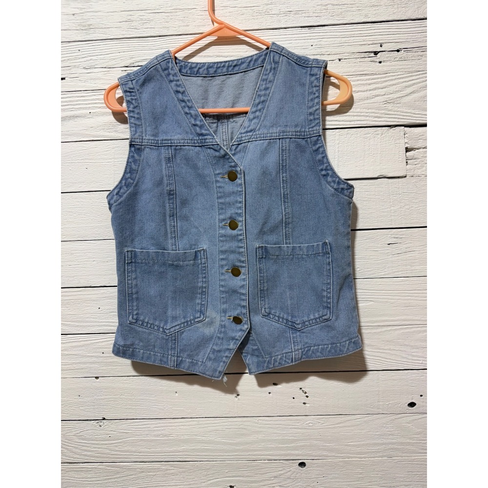 Light Blue Denim Vest - Women
